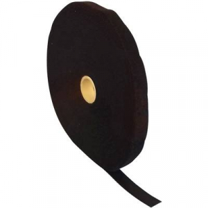 Tépőzár szalag bolyhos és horgos fél, 25 m x 40 mm, fekete, Fastech ETN 25