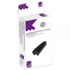 TRU COMPONENTS T1904CA033 Zsugorcső ragasztó nélkül Fekete 12 mm Zsugorodási arány:2:1 1 m