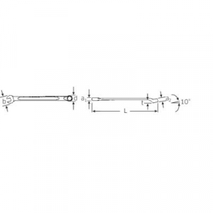 Racsnis csavarkulcs 17 mm Stahlwille 14 17 40101717