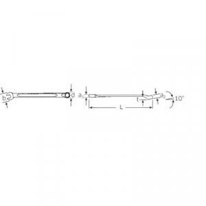 Racsnis csavarkulcs 15 mm Stahlwille 14 15 40101515