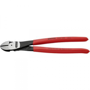 Erőkímélő oldalcsípőfogó, közepes/kemény/zongora huzal max.: O 4,6/3,5/3 mm, Knipex 74 01 250
