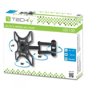 TECHly ICA-LCD-2923B TV fali tartó 48,3 cm (19) - 94,0 cm (37) Dönthető + forgatható