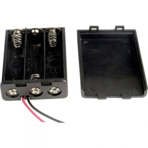 Elemtartó mikroelemhez 3x AAA, vezetékes, TRU COMPONENTS SBH431A