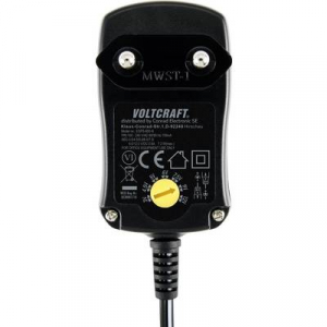VOLTCRAFT VC-11320915 Dugasztápegység, beállítható 3 V/DC, 4.5 V/DC, 5 V/DC, 6 V/DC, 7.5 V/DC, 9 V/DC, 12 V/DC 0.6 A 7.2 W