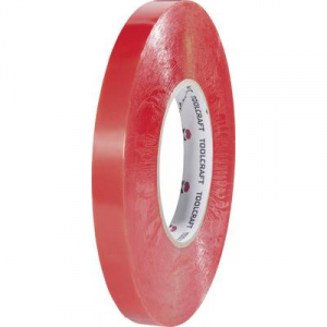 Kétoldalas ragasztó szalag 50 m x 15 mm átlátszó 832450B-C TOOLCRAFT, tartalom: 1 tekercs
