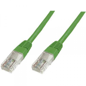 RJ45 Hálózat csatlakozókábel CAT 5e U/UTP 1x RJ45 dugó - 1x RJ45 dugó 10 m Zöld UL minősített