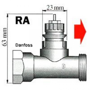 Termosztát adapter, Danfoss RA