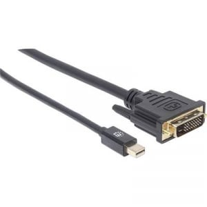 Manhattan Mini DisplayPort / DVI Csatlakozókábel [1x Mini DisplayPort dugó - 1x DVI dugó, 24+1 pólusú] 1.80 m Fekete