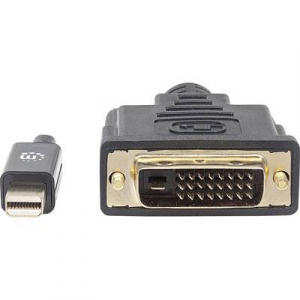 Manhattan Mini DisplayPort / DVI Csatlakozókábel [1x Mini DisplayPort dugó - 1x DVI dugó, 24+1 pólusú] 1.80 m Fekete