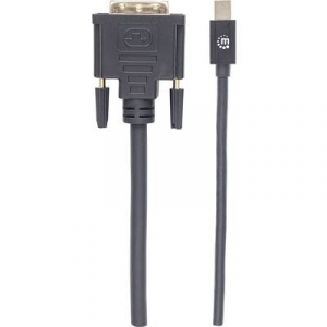 Manhattan Mini DisplayPort / DVI Csatlakozókábel [1x Mini DisplayPort dugó - 1x DVI dugó, 24+1 pólusú] 1.80 m Fekete