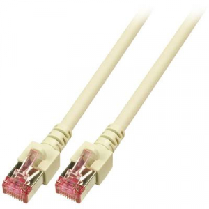 RJ45 Hálózat Csatlakozókábel CAT 6 S/FTP 0.50 m Szürke Lángálló, Halogénmentes, Védővel, Aranyozatt érintkező EFB Elektronik