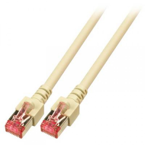 RJ45 Hálózat Csatlakozókábel CAT 6 S/FTP 0.50 m Szürke Lángálló, Halogénmentes, Védővel, Aranyozatt érintkező EFB Elektronik