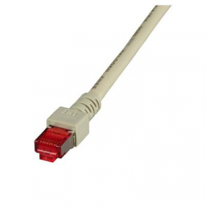 RJ45 Hálózat Csatlakozókábel CAT 6 S/FTP 0.50 m Szürke Lángálló, Halogénmentes, Védővel, Aranyozatt érintkező EFB Elektronik