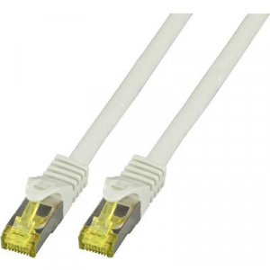 RJ45 Hálózat Csatlakozókábel CAT 6a S/FTP 2.00 m Szürke Lángálló, Halogénmentes, Védővel, Aranyozatt érintkező EFB Elektronik