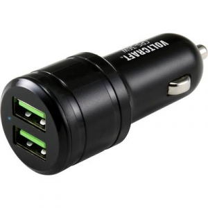 VOLTCRAFT CPS-36W Személygépkocsi USB-s töltőkészülék Kimeneti áram (max.) 3 A 2 x USB