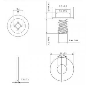 Renkforce RF-4538936 Alaplap csavar 1 készlet