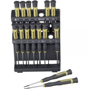 Elektronikai, finommechanikai és modellező csavarhúzó készlet, 15 részes egyenes, csillag és Torx Proxxon Micromot 28148