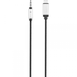 Renkforce USB / Jack Audio Csatlakoz&oacute;k&aacute;bel [1x USB-C&trade; dug&oacute; - 1x Jack dug&oacute;, 3,5 mm-es] 1.20 m Fekete Alum&iacute;nium dug&oacute;
