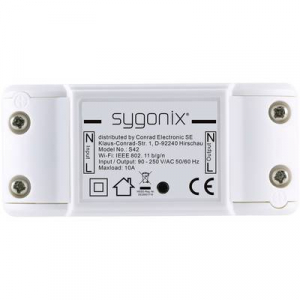 App vezérelt WiFi-kapcsoló, beltéri, 2300 W, Sygonix SY-3822412