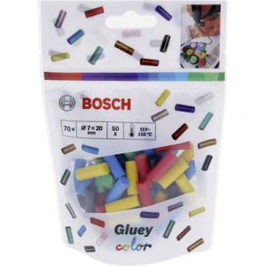 Bosch Accessories Gluey Ragasztópisztoly rúd 7 mm 20 mm Piros, Sárga, Kék, Fekete, Zöld 70 db