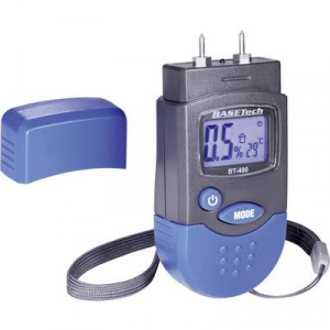 Anyagnedvesség mérő, fanedvesség és épületnedvesség mérő Basetech BT-400