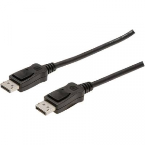 DisplayPort csatlakoz&oacute;k&aacute;bel [1x DisplayPort dug&oacute; - 1x DisplayPort dug&oacute;] 1 m fekete, Digitus