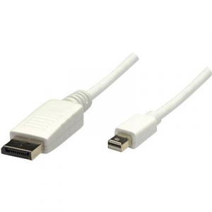 DisplayPort k&aacute;bel [1x mini DisplayPort dug&oacute; - 1x DisplayPort dug&oacute;] 2 m feh&eacute;r, Manhattan