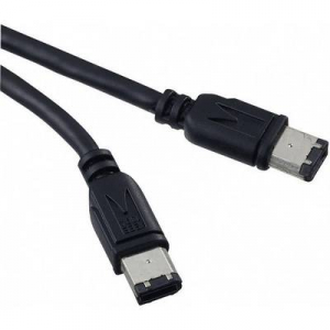 FireWire kábel (1x Firewire (400) dugó 6 pólusú - 1x Firewire (400) dugó 6 pólusú) 3 m fekete Digitus 972384