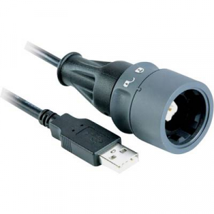 Bulgin USB 2.0 Csatlakozókábel [1x USB 2.0 dugó, B típus - 1x USB 2.0 dugó, A típus] 5.00 m Fekete