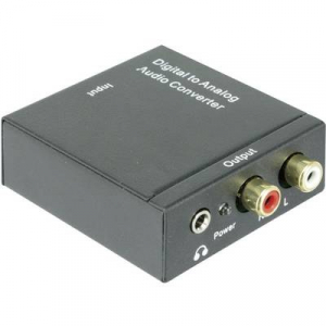 D/A átalakító konverter (digitális koax, vagy Toslink SPDIF bemenet - analóg kimenet) Dynavox DK-201