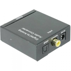 D/A átalakító konverter (digitális koax, vagy Toslink SPDIF bemenet - analóg kimenet) Dynavox DK-201