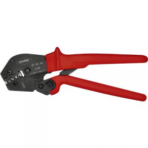 Krimpelő fogó kétkezes kezelésre is 250 mm, nem szigetelt, nyitott dugaszoló csatlakozó (2,8 + 4,8 mm), Knipex 97 52 04