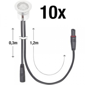 Brilliant Cosa 30 G03093/82 LED-es beépíthető lámpa 10 részes készlet 1.5 W Neutrális fehér Nemesacél
