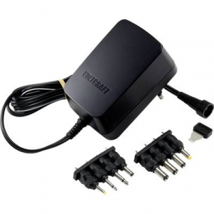 VOLTCRAFT USPS-2250N Dugasztápegység, beállítható 3 V/DC, 4.5 V/DC, 5 V/DC, 6 V/DC, 7.5 V/DC, 9 V/DC, 12 V/DC 2.25 A 27 W Szabályozható kimeneti feszü