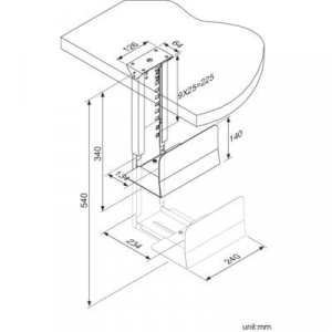 Asztal alá szerelhető számítógépház tartó, max. 30 kg, NewStar CPU D200BLACK