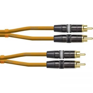 Cordial CEON DJ RCA 0.6 O Audio Összekötőkábel [1x RCA dugó - 1x RCA dugó] 0.60 m Narancs