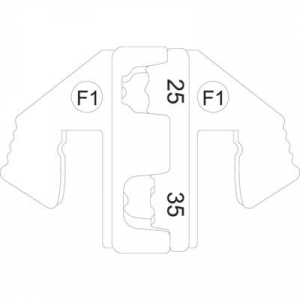 TOOLCRAFT Krimpelő bet&eacute;t, 23-35 &eacute;rv&eacute;gh&uuml;velyhez 2 ... 4 awg