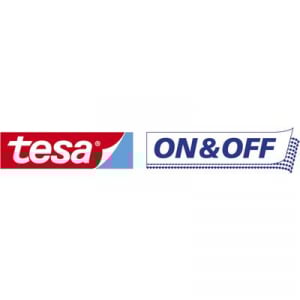 Tesa öntapadós tépőzár, tépőzáras ragasztószalag 1000 mm x 20 mm fekete TESA On & Off 55231-00-01