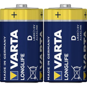 G&oacute;li&aacute;t elem D, alk&aacute;li mang&aacute;n, 1,5V, 2 db, Varta Longlife Max LR20, D, AM1, XL, MN1300, 813, E95, LR20N, 13A