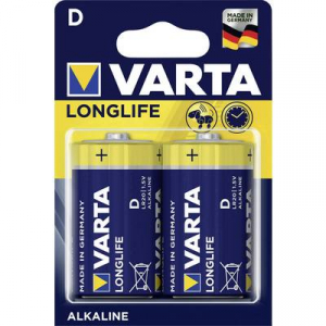 G&oacute;li&aacute;t elem D, alk&aacute;li mang&aacute;n, 1,5V, 2 db, Varta Longlife Max LR20, D, AM1, XL, MN1300, 813, E95, LR20N, 13A
