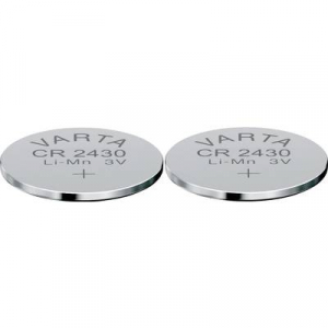 CR2430 lítium gombelem, 3 V, 280 mA, 2 db, Varta BR2430, DL2430, ECR2430, KCR2430, KL2430, KECR2430, LM2430