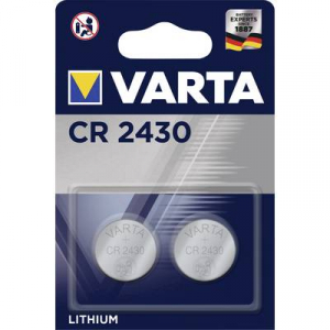 CR2430 lítium gombelem, 3 V, 280 mA, 2 db, Varta BR2430, DL2430, ECR2430, KCR2430, KL2430, KECR2430, LM2430