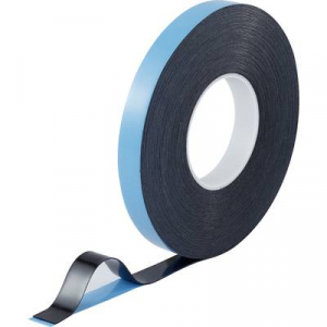 Kétoldalas ragasztószalag, piros/fekete, 30 m x 20 mm, akril, 1 tekercs, TOOLCRAFT 93038c186