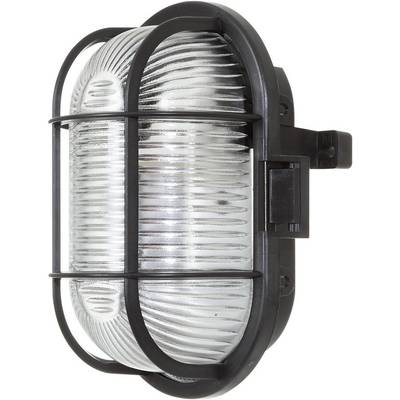 Vízhatlan lámpatest, ovális, E27, max. 60 W, 230 V, IP44, fekete, 52-1005-001