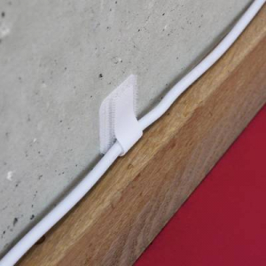 Tépőzár kábelkötegelő, bolyhos és horgos fél (H x Sz) 90 mm x 29 mm, fehér, 10 db, Label the Cable 3120