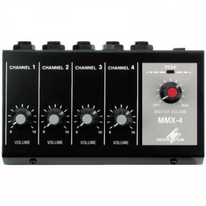 4 csatornás Mikrofon keverőpult Monacor MMX-4