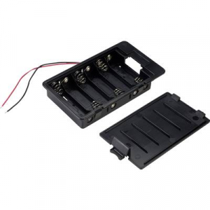 Elemtartó ceruzaelemhez 6x AA, vezetékes, TRU COMPONENTS SBH361A