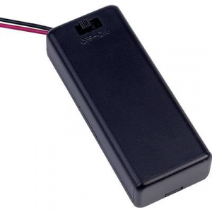 Elemtartó mikroelemhez 2x AAA, vezetékes, TRU COMPONENTS SBH421-1AS