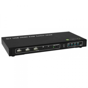 TECHly IDATA-KVM-HDMI4U 4 port KVM átkapcsoló HDMI USB 3840 x 2160 pixel