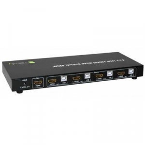 TECHly IDATA-KVM-HDMI4U 4 port KVM átkapcsoló HDMI USB 3840 x 2160 pixel